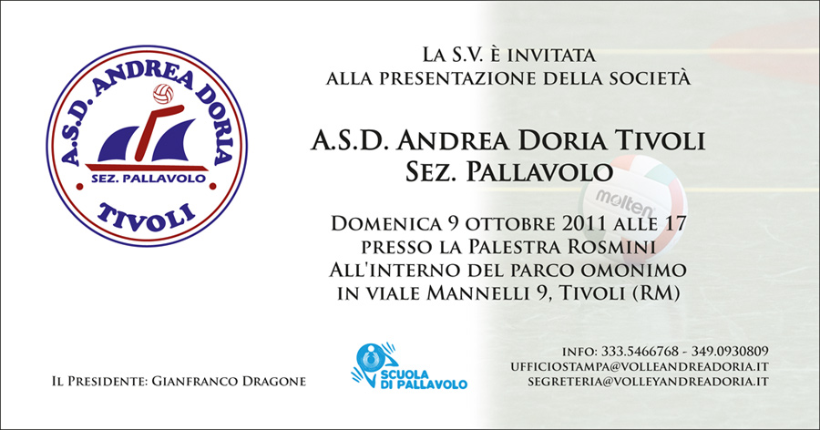 Invito Presentazione Andrea Doria 2011