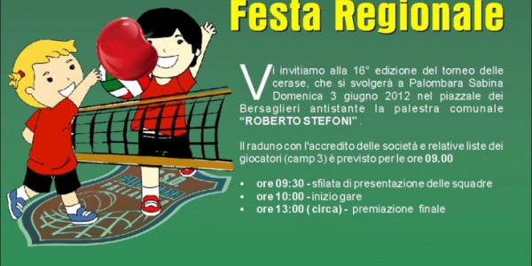 Festa Regionale Minivolley - Torneo delle Cerase