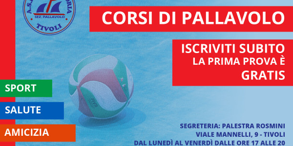 Iscrizioni Andrea Doria Pallavolo Tivoli