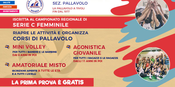 Iscrizioni Pallavolo Andrea Doria Tivoli 2017-2018