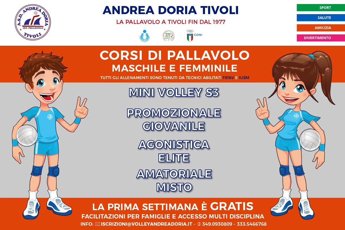 Iscrizioni Pallavolo - Minivolley - Tivoli